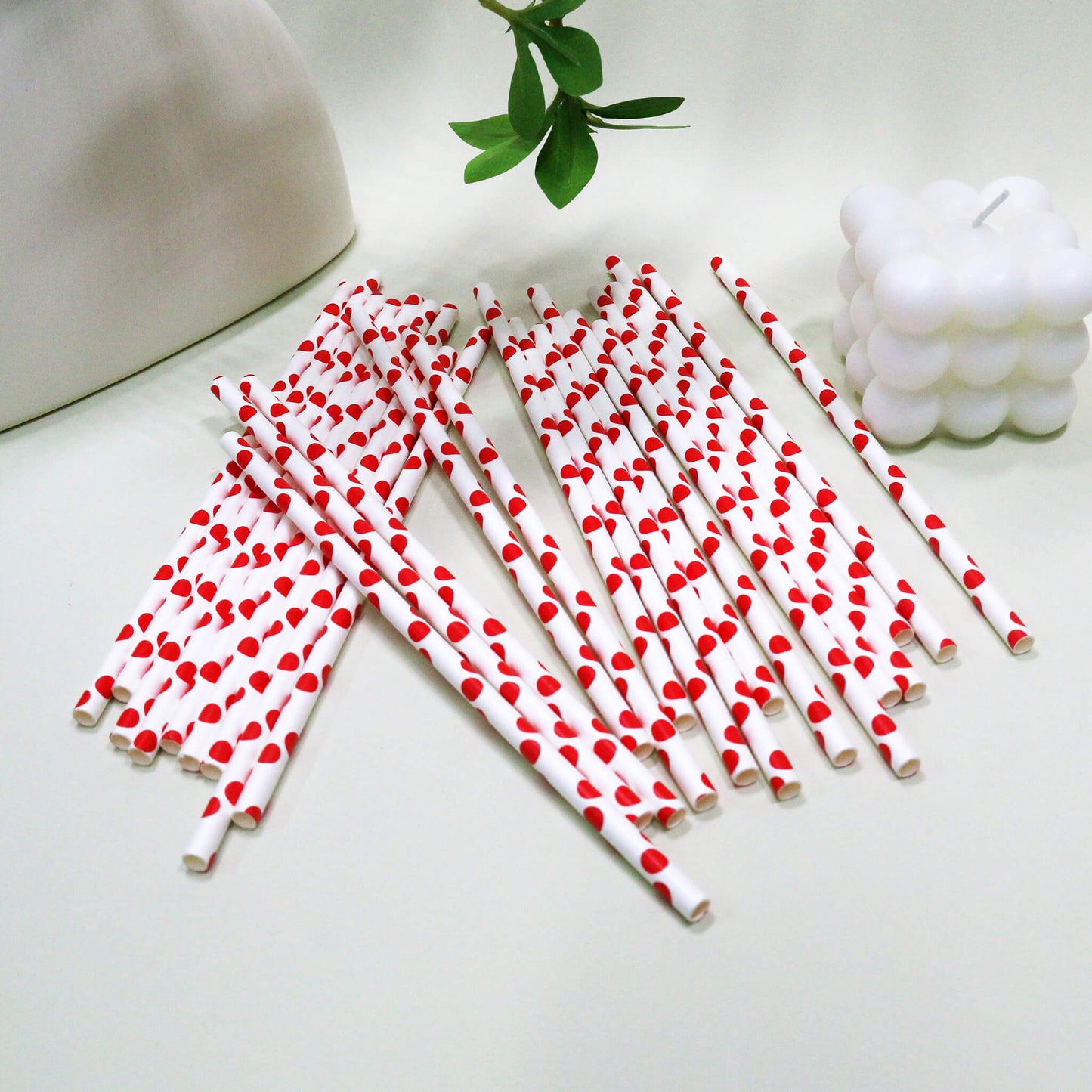Polka Dot Paper Straws