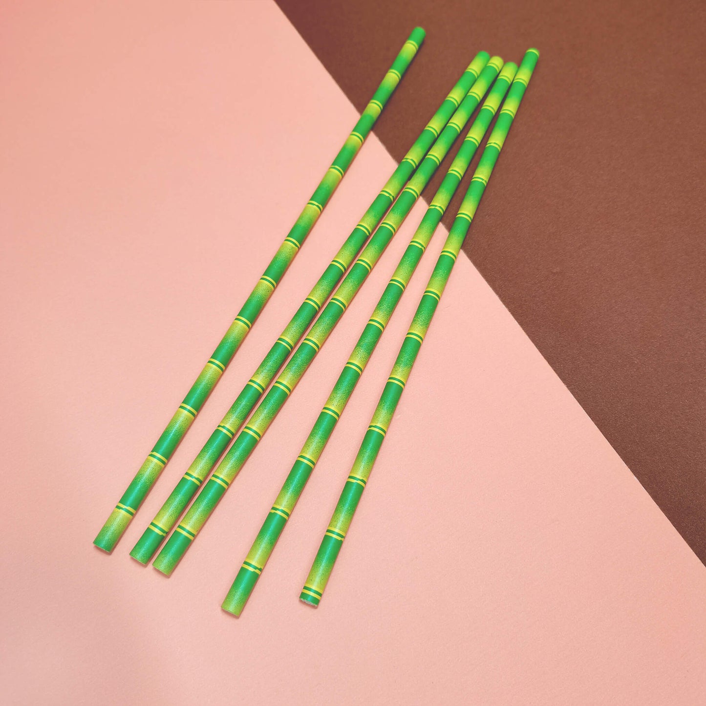 Bamboo Print Paper Straws