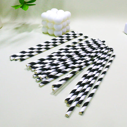 Striped Paper Straws