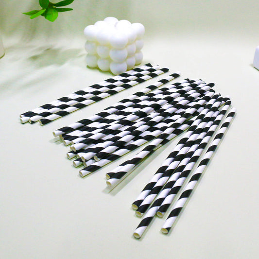 Striped Paper Straws