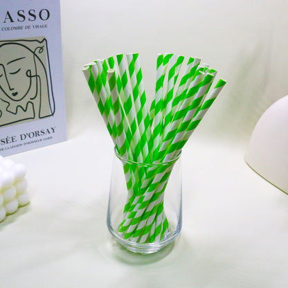 Striped Paper Straws