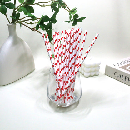 Polka Dot Paper Straws