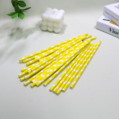 Polka Dot Paper Straws
